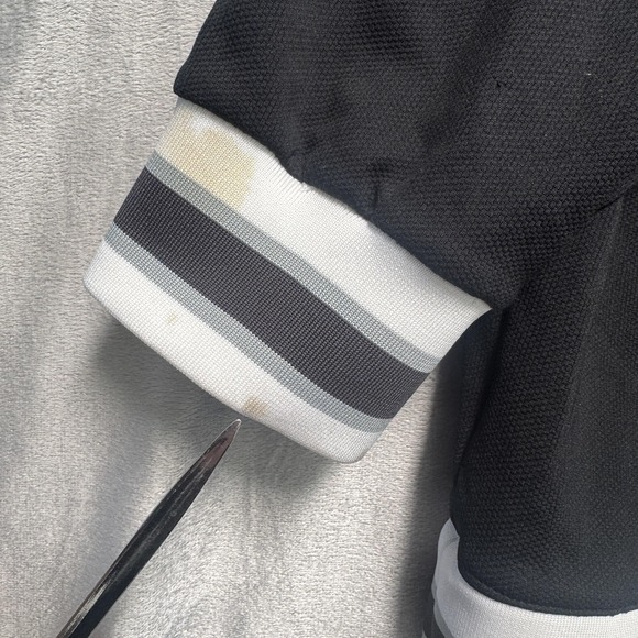 Nike Air Track Jacket Mens 3XL Black Full Zip Striped Rib Collar Cuffs Piping - Picture 11 of 12